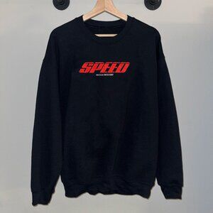 Black Red Speed Classic Retro 90s Movies Film Crewneck Sweatshirt